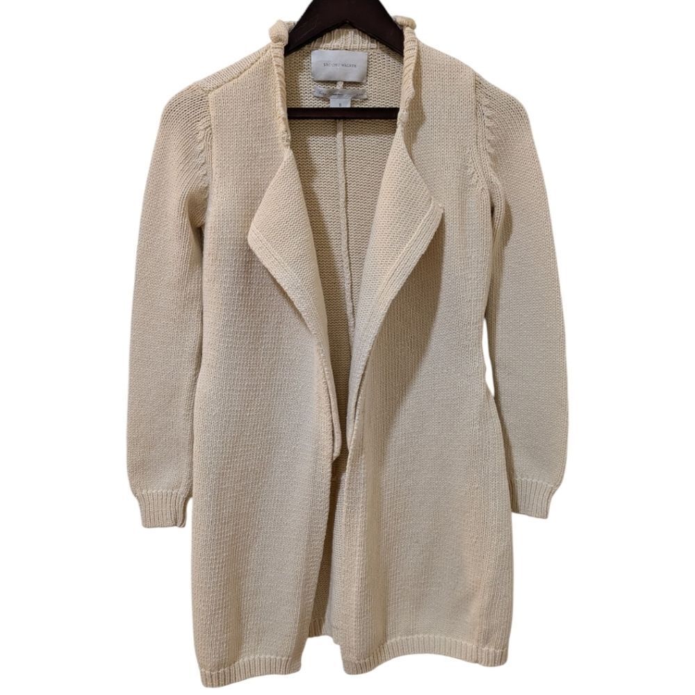 Brochu Walker Spring/Summer 2009 Cotton Open Chunky Knit Duster Cardigan Cream S